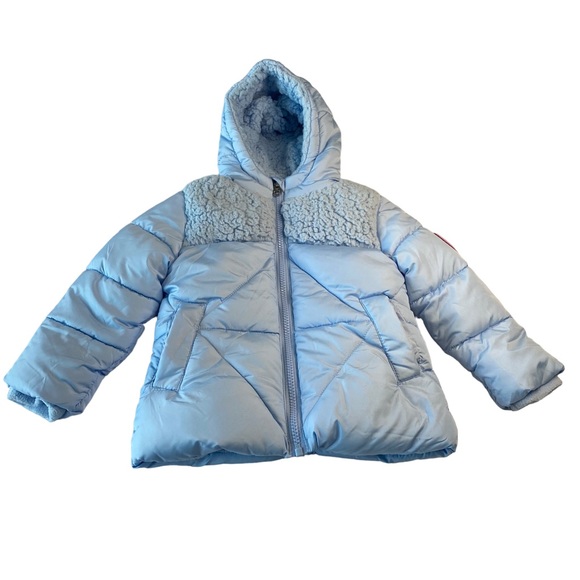Jessica Simpson Baby Girl Sherpa Puffer Jacket Size 24 Months - Picture 1 of 11